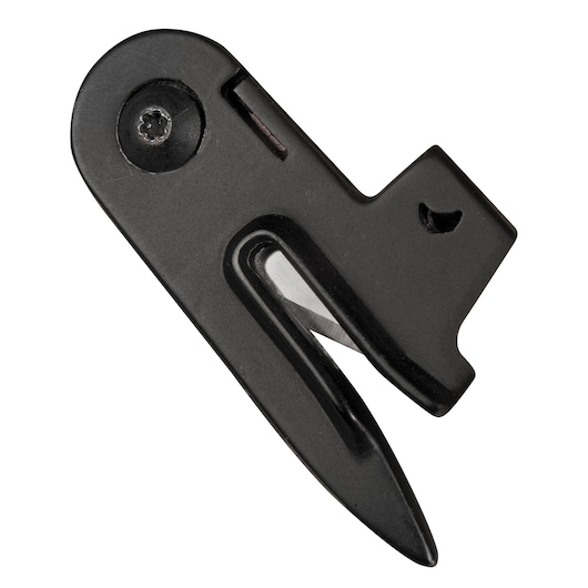 STANLEY 0-10-245 zwart kunststof en metalen draadknipper, vooraanzicht op witte achtergrond.