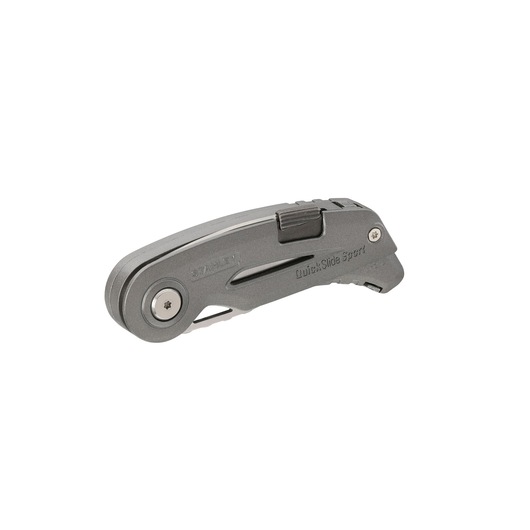 STANLEY 0-10-813 vouwbaar hobbymes, metalen afwerking, gesloten positie, linker hoek op witte achtergrond.