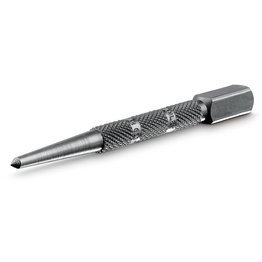 STANLEY 0-58-120 centerpons met getextureerde greep, stalen lichaam, zijaanzicht, witte achtergrond.