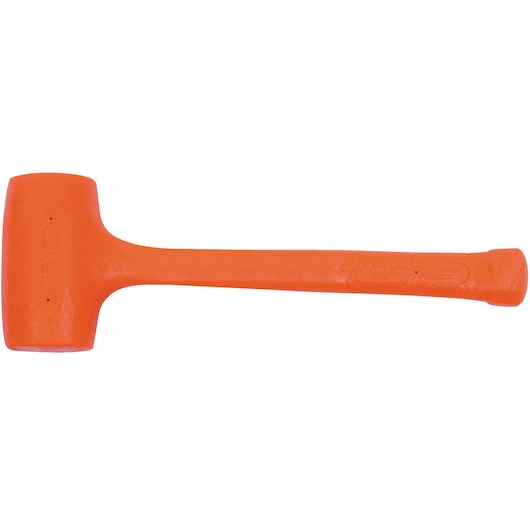 STANLEY 1-57-533 marteau anti-rebond orange, vue latérale, avec manche texturé et tête pleine.