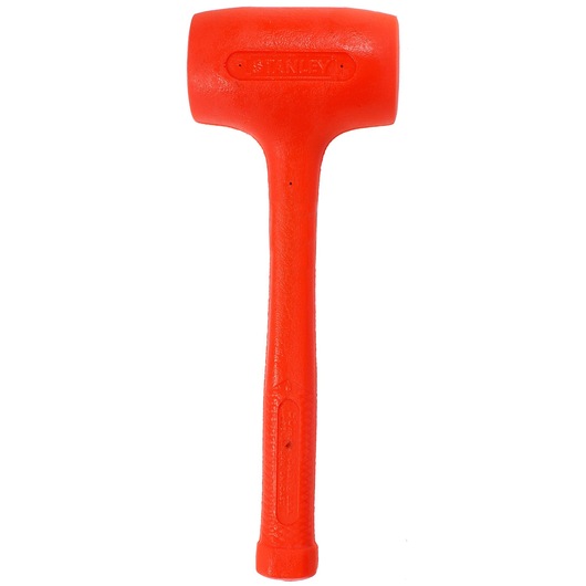 STANLEY 1-57-534 marteau anti-rebond orange vif, photographie frontale sur fond blanc.
