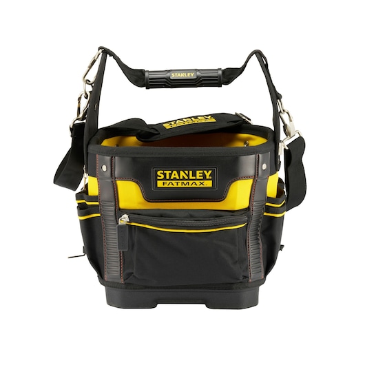 STANLEY 1-93-952 gereedschapstas, FATMAX-serie, zwart en geel, vooraanzicht op witte achtergrond.