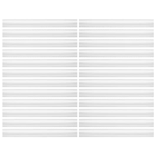 STANLEY 1-GS20DT set van twintig witte plastic diffusorbuizen, bovenaanzicht, fotografieproduct op witte achtergrond.