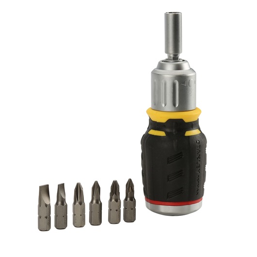 FATMAX Tournevis à Cliquet Stubby 6 embouts
