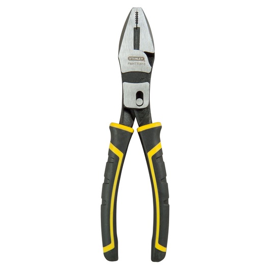 Pince Stanley FMHT0-70813 avec poignées noires et jaunes sur fond blanc.