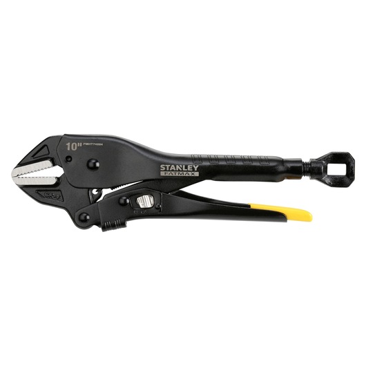 STANLEY FMHT0-74884 griptang, zwart met gele handgreep, zijaanzicht op witte achtergrond.