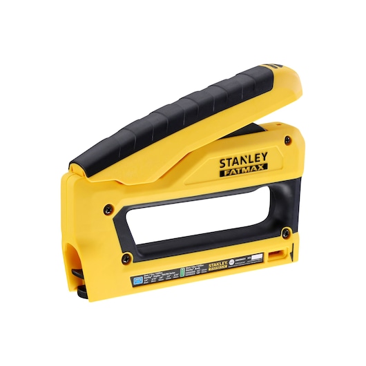STANLEY FMHT0-80551 agrafeuse manuelle jaune et noire, vue latérale, FATMAX.