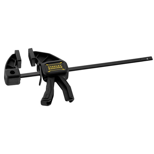 STANLEY FMHT0-83231 serre-joint à barre, noir et jaune, angle latéral sur fond blanc.