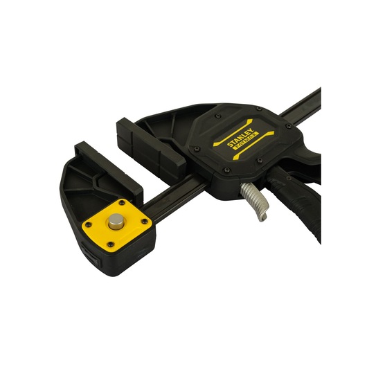 STANLEY FMHT0-83238 serre-joint à barre, corps noir et jaune, gros plan sur fond blanc.