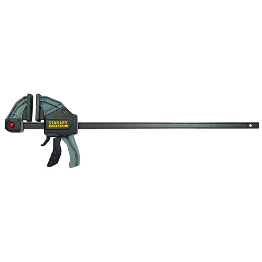 Stanley FMHT0-83240 serre-joint à gâchette, noir et gris, angle latéral, photographie d’outils.