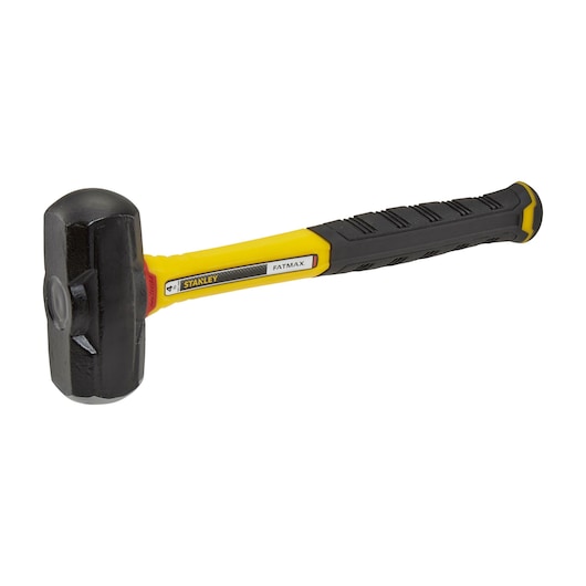 Marteau STANLEY FMHT1-56009 avec tête noire et manche jaune et noir, vue latérale sur fond blanc.
