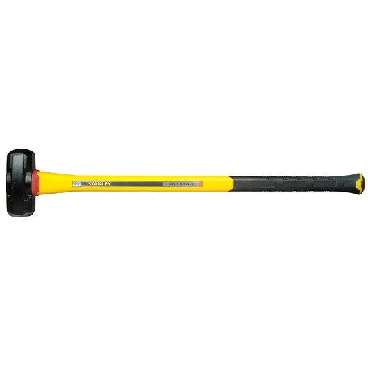 STANLEY FMHT1-56011 gele en zwarte voorhamer, van de zijkant gefotografeerd op witte achtergrond.