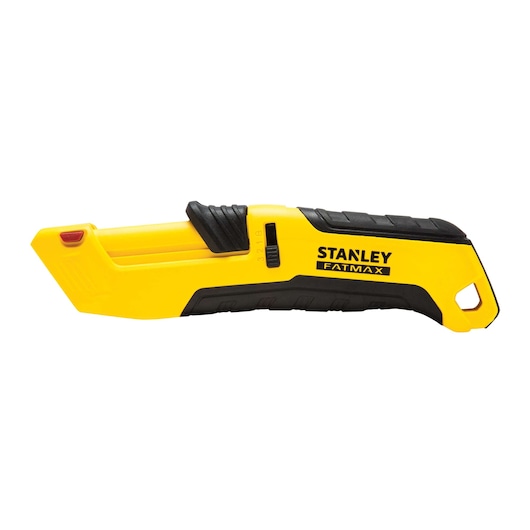 STANLEY FMHT10365-0 hobbymes, geel en zwart, zijaanzicht op witte achtergrond.