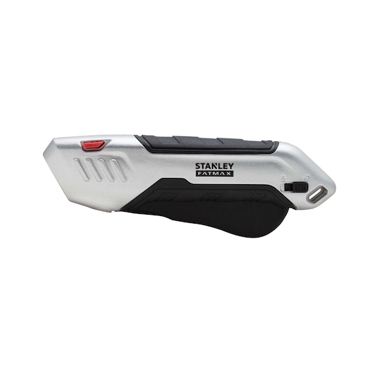 STANLEY FMHT10370-0 stanleymes, zilver en zwart, zijkant, met rode schuifknop en ergonomische grip.