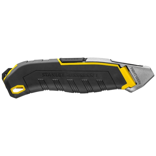 STANLEY FMHT10594-0 hobbymes, zwart en geel, zijaanzicht op witte achtergrond.