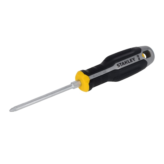 Tournevis STANLEY FMHT65735-0 avec manche noir et jaune, vue latérale sur fond blanc.