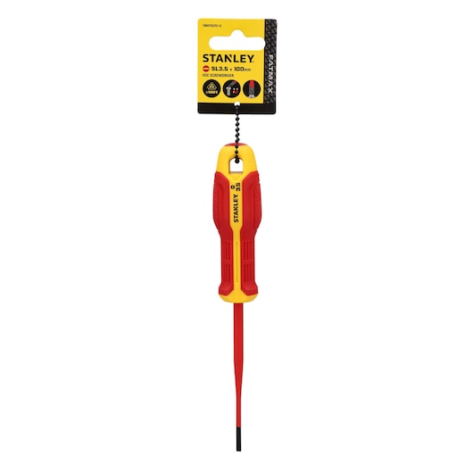 Tournevis isolé STANLEY® FATMAX® à fente VDE 3,5 x 75 mm