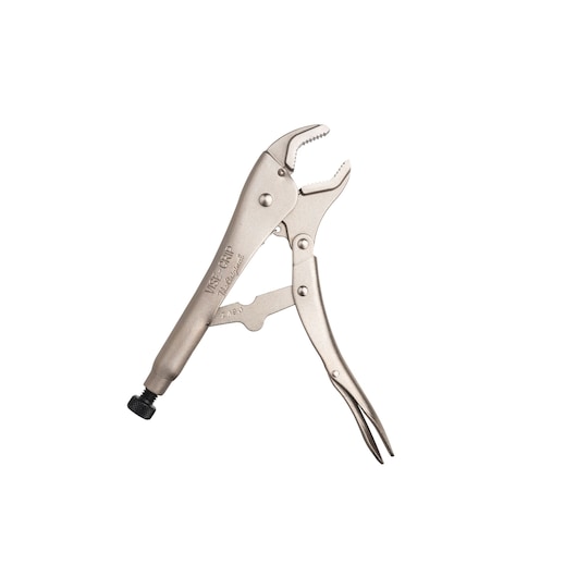 STANLEY FMHT84903-0 pince-étau finition argentée, vue latérale inclinée, fond blanc.