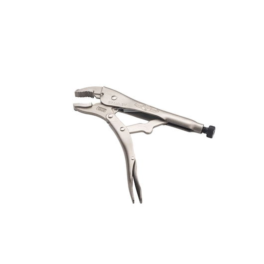 Photo des pinces-étau STANLEY FMHT84906-0, métal argenté, vue en angle sur fond blanc.
