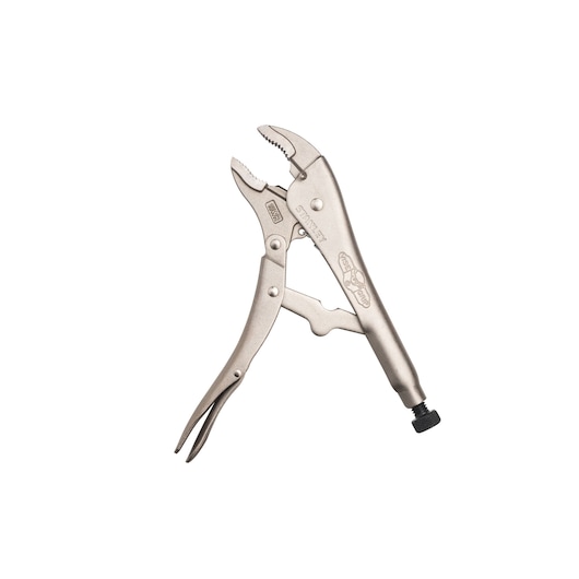 STANLEY FMHT84906-0 pince-étau, finition métallique, vue latérale sur fond blanc.