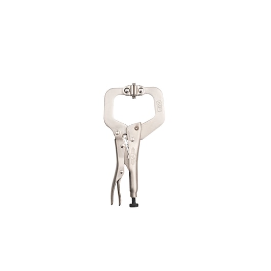 STANLEY FMHT84909-0 pince-étau à serre-joint en C argentée, vue de face sur fond blanc.