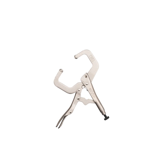 STANLEY FMHT84911-0 pince-étau en C, finition argentée, vue latérale sur fond blanc.