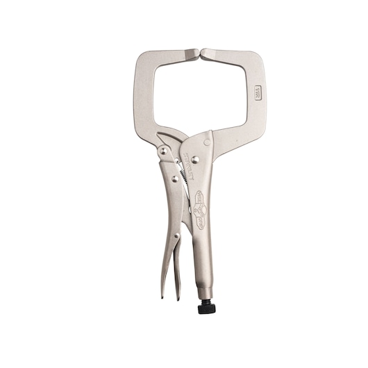 STANLEY FMHT84912-0 pince-étau en forme de C, finition métal argenté, vue de face sur fond blanc.