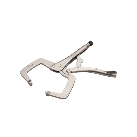 STANLEY FMHT84912-0 pince étau à mors en C en acier, vue en angle sur fond blanc.
