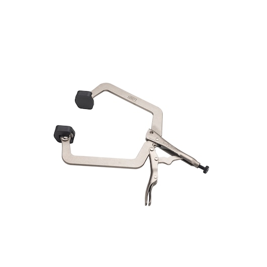 STANLEY FMHT84915-0 grande pince-étau en C avec mâchoires rembourrées, photographie sur fond blanc.