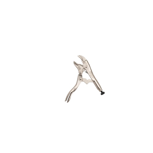 STANLEY FMHT84916-0 pince-étau à mâchoires courbes, finition argentée, vue latérale sur fond blanc.