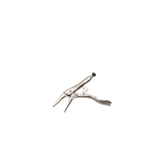 STANLEY FMHT84917-0 pince-étau à bec long, métal argenté, vue latérale sur fond blanc.