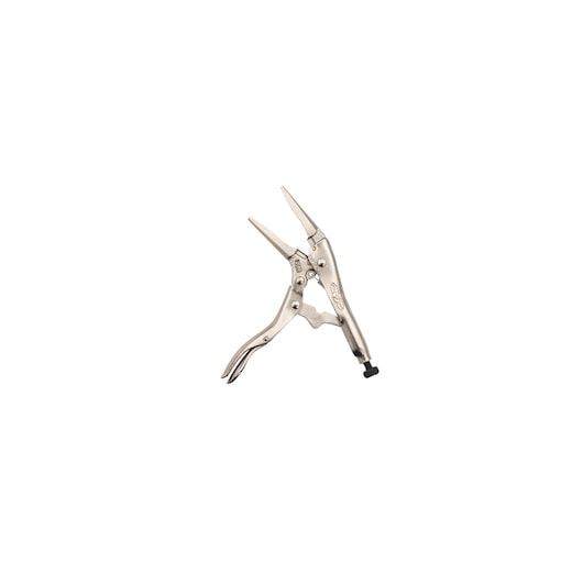 STANLEY FMHT84917-0 pince étau à bec long, argentée, vue latérale sur fond blanc.