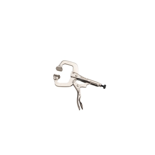 STANLEY FMHT84918-0 pince étau en C, argentée, vue latérale sur fond blanc.