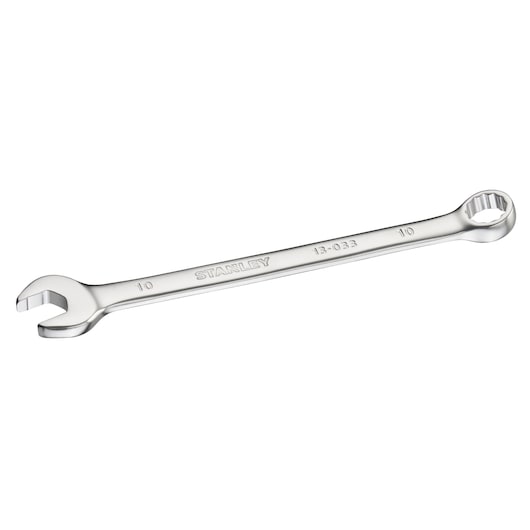 STANLEY FMMT13033-0 combinatiesleutel zilverkleurig, 10 mm, productfoto schuin van boven.
