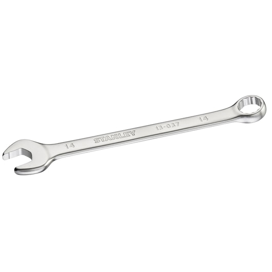 STANLEY FMMT13037-0 combinatiesleutel, zilver, 14 mm, product schuin op witte achtergrond.