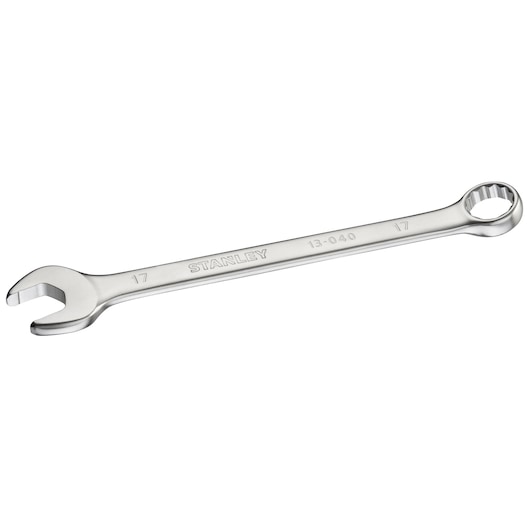 STANLEY FMMT13040-0 combinatiesleutel, zilverkleurig, rechterzijde, open en ringsleutel zichtbaar.