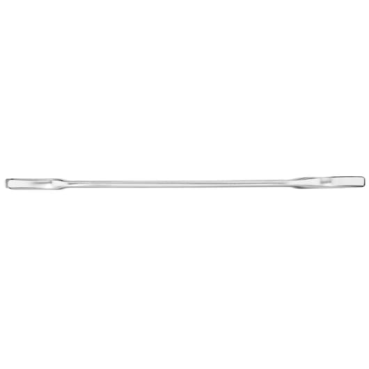 STANLEY FMMT13073-0 pied-de-biche plat chromé, vue de face, finition métallique argentée.