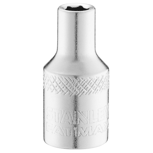 STANLEY FMMT17185-0 douille finition chromée, photographie de l’outil debout sur fond blanc.