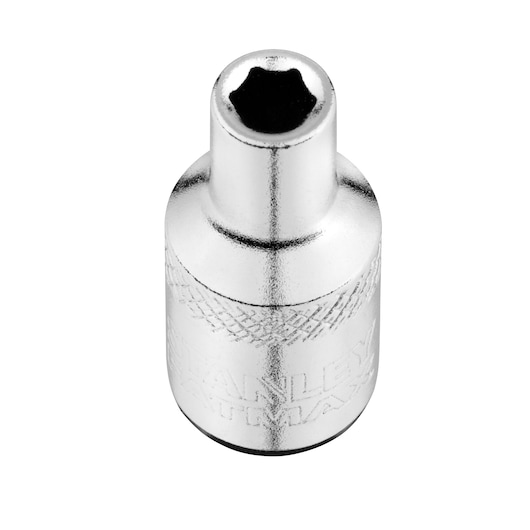 STANLEY FMMT17185-0 douille chromée, vue latérale sur fond blanc.