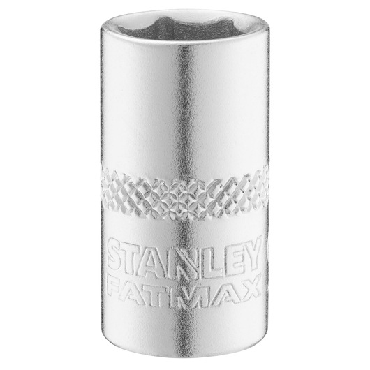 STANLEY FMMT17194-0 dopsleutel, zilveren afwerking, gekartelde grip, FATMAX merk, foto van voren.