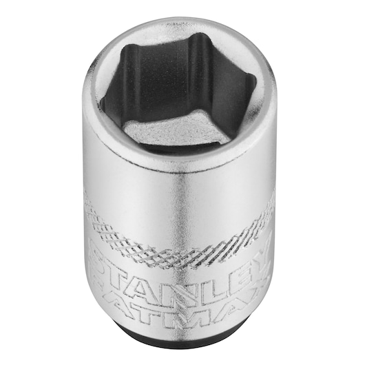 STANLEY FMMT17196-0 douille chromée, photographie, angle avant sur fond blanc.