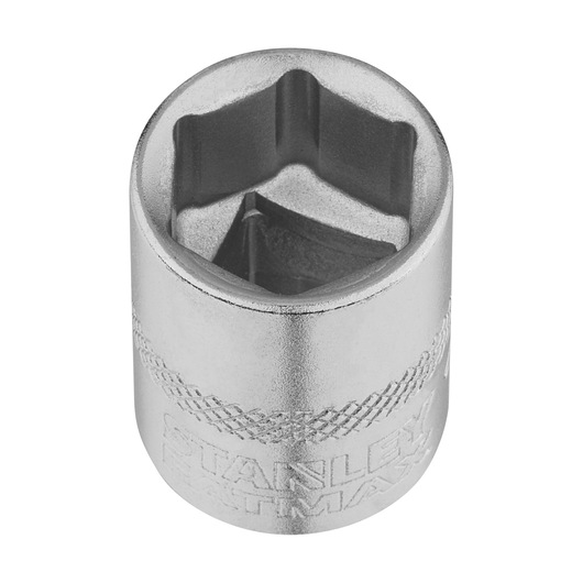 STANLEY FMMT17214-0 dopsleutel, chroom afwerking, close-up, gereedschap accessoire, witte achtergrond