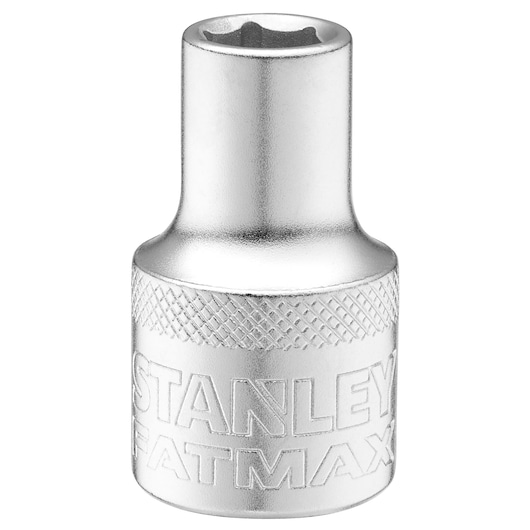 STANLEY FMMT17228-0 chromen dopsleutel met gekarteld handvat, FATMAX-logo, vooraanzicht op witte achtergrond.