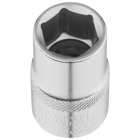 STANLEY FMMT17234-0 chromen zeskantsocket, frontaal op witte achtergrond.