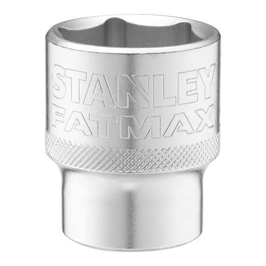 Stanley FMMT17244-0 dopsleutel, zilveren afwerking, FatMax merk, frontaal, witte achtergrond.