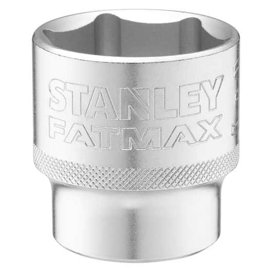 STANLEY FMMT17247-0 dopsleutel, zilver, voorkant, geribbeld oppervlak, FATMAX merk.