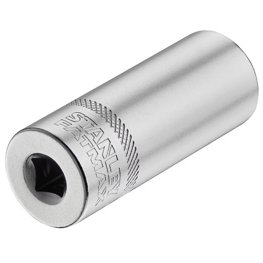 Outil de douille STANLEY FMMT17966-0, métal argenté, marque FATMAX, angle avant, fond blanc.