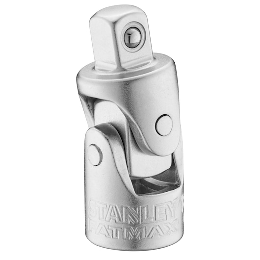 Photo de l’adaptateur à joint universel STANLEY FMMT18008-0, finition argentée, vue de face sur fond blanc.