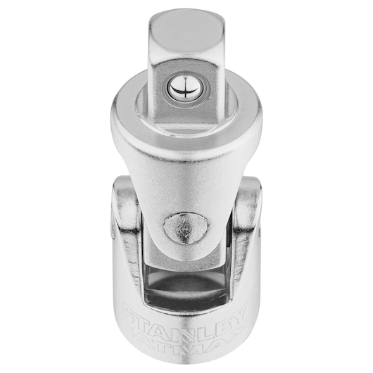 STANLEY FMMT18011-0 verchroomd universeel scharnier vooraanzicht op witte achtergrond.