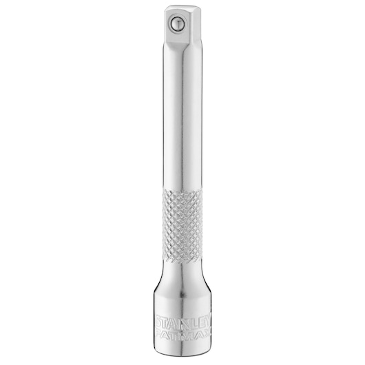 STANLEY FMMT25125-0 rallonge pour douilles, argentée, photographie, angle frontal sur fond blanc.